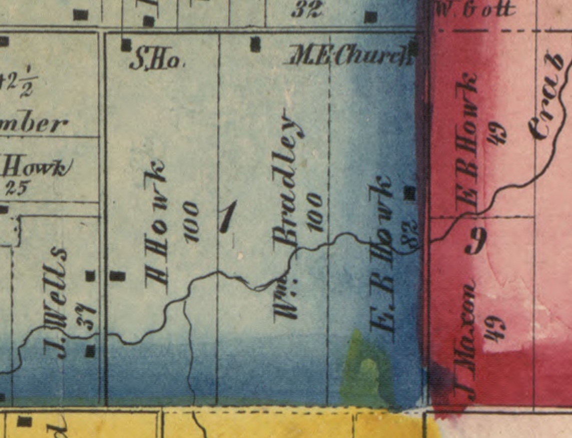 Bradley 100 Acres in SE corner Seciton 1 1857